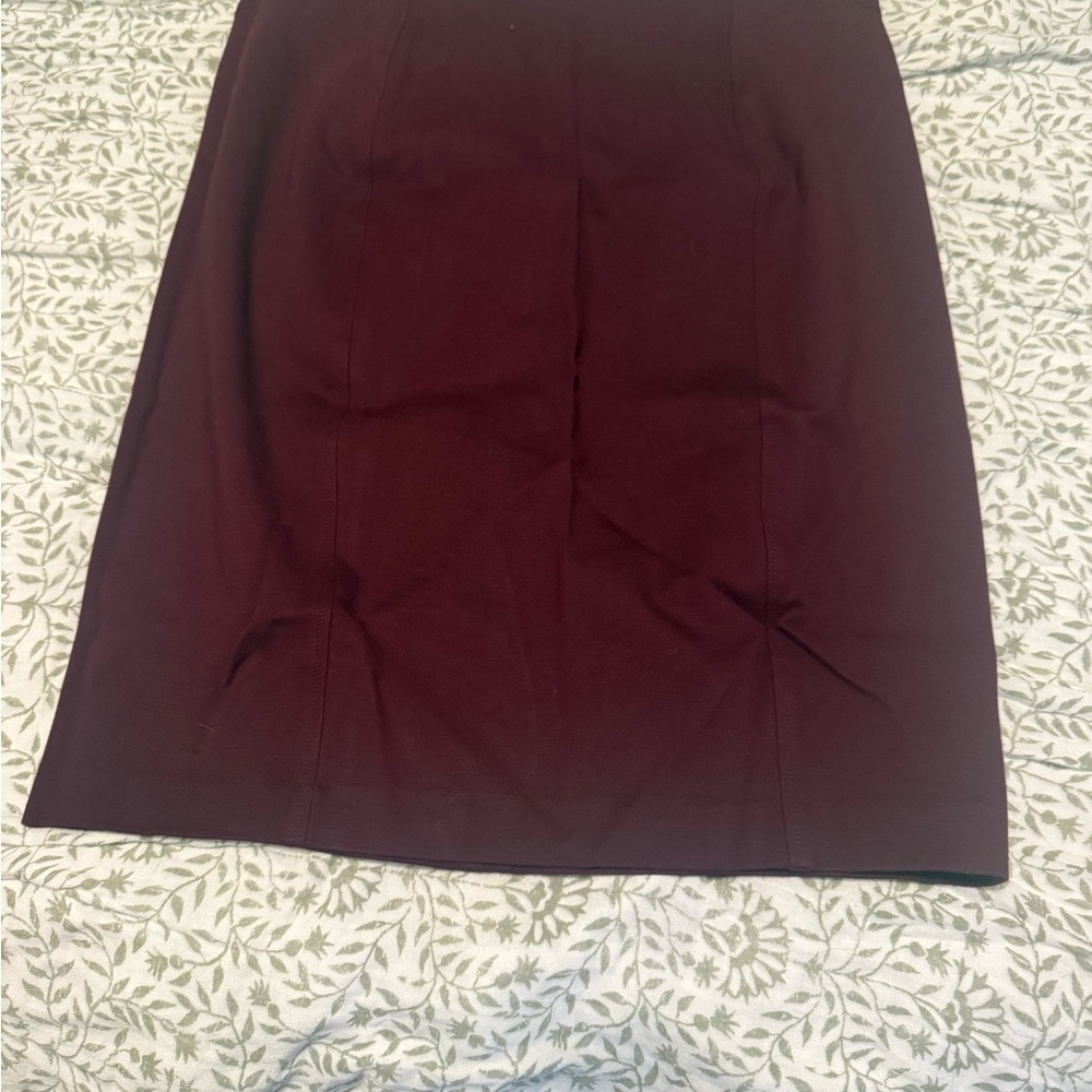 Premise Red Knee-Length Pencil Skirt for Work